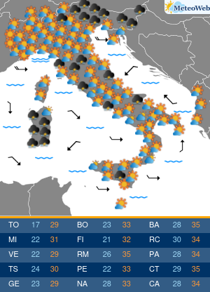 Sabato 29 Agosto Previsioni Meteo Sabato 29 Agosto