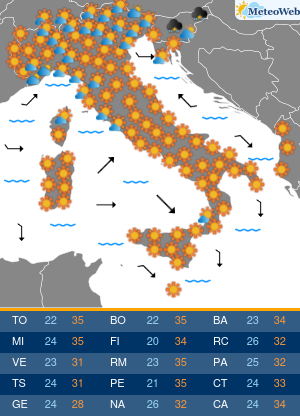 Previsioni Meteo Sabato 5 Settembre