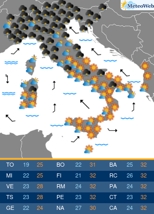 Previsioni Meteo Mercoledi 9 Settembre