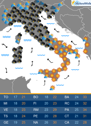 Previsioni Meteo Giovedi 10 Settembre
