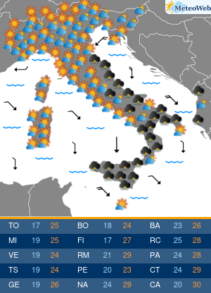 Previsioni  Meteo Sabato 12 Settembre