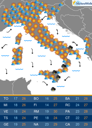 Previsioni Meteo Domenica 13 Settembre