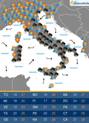 Previsioni Meteo Sabato 19 Settembre