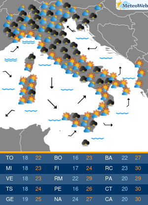 Previsioni Meteo Venerdi 18 Settembre