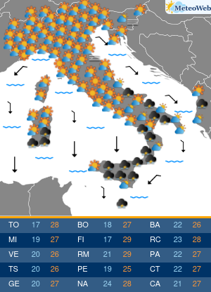 Previsioni  Meteo Domenica 20 Settembre