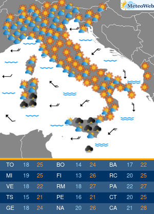 Previsioni Meteo Mercoledi 23 Settembre