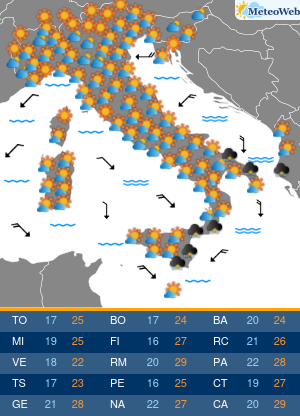 Previsioni Meteo Martedi 22 Settembre