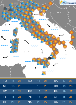 Previsioni Meteo Mercoledi 30 Settembre