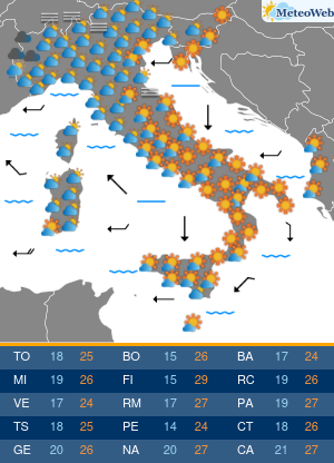 Previsioni Meteo Mercoledi 30 Settembre
