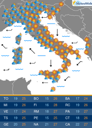 Previsioni  Meteo Mercoledi 30 Settembre