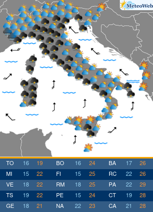 Previsioni Meteo Mercoledi 7 Ottobre