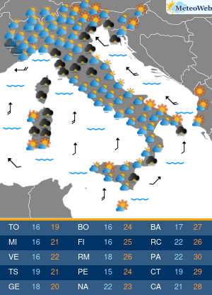 Previsioni Meteo Mercoledi 7 Ottobre