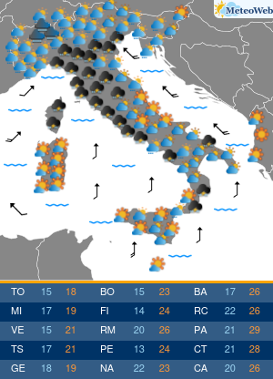 Mercoledi 7 Ottobre Previsioni Meteo Mercoledi 7 Ottobre