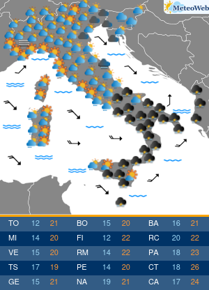 Sabato 10 Ottobre Previsioni Meteo Sabato 10 Ottobre