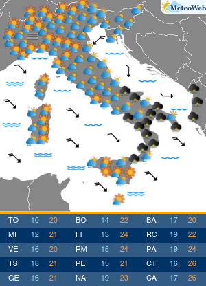 Previsioni Meteo Domenica 11 Ottobre