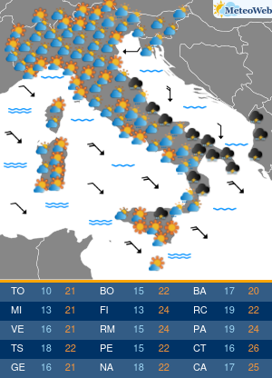 Previsioni Meteo Domenica 11 Ottobre