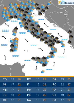 Previsioni Meteo Venerdi 9 Ottobre
