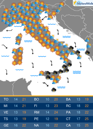 Previsioni Meteo Martedi 13 Ottobre