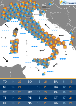 Sabato 17 Ottobre Previsioni Meteo Sabato 17 Ottobre