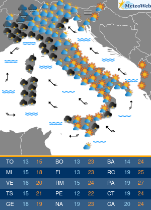 Martedi 20 Ottobre Previsioni Meteo Martedi 20 Ottobre