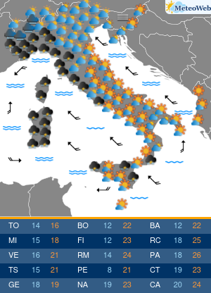 Martedi 20 Ottobre Previsioni Meteo Martedi 20 Ottobre