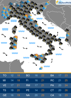 Previsioni Meteo Mercoledi 21 Ottobre