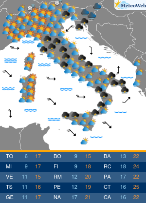 Sabato 24 Ottobre Previsioni Meteo Sabato 24 Ottobre