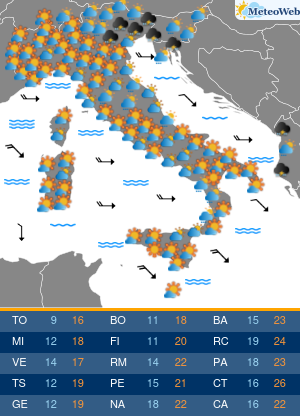 Giovedi 22 Ottobre Previsioni Meteo Giovedi 22 Ottobre