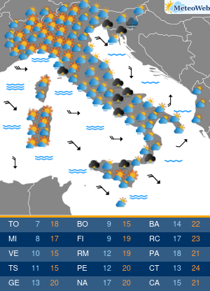 Sabato 24 Ottobre Previsioni Meteo Sabato 24 Ottobre