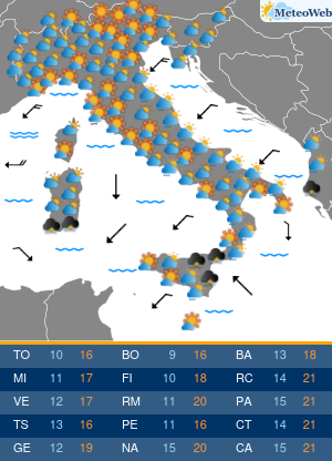 Previsioni Meteo Venerdi 30 Ottobre