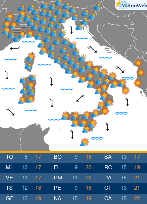 Previsioni Meteo Mercoledi 28 Ottobre