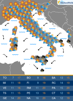 Previsioni Meteo Sabato 31 Ottobre