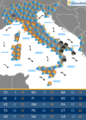 Previsioni Meteo Martedi 3 Novembre