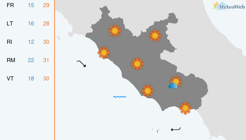 Previsioni Meteo Sabato 13 Giugno