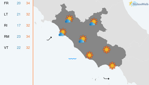 Previsioni Meteo Mercoledì 8 Luglio