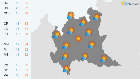 Previsioni Meteo Domenica 14 Giugno