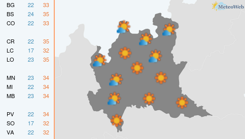 Previsioni Meteo Martedì 7 Luglio