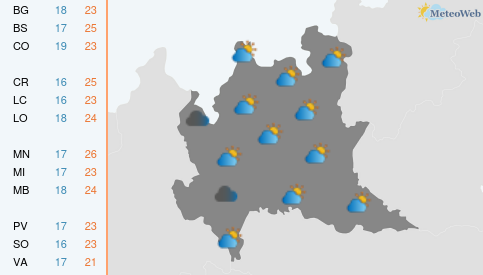 Previsioni Meteo Giovedì 1 Ottobre