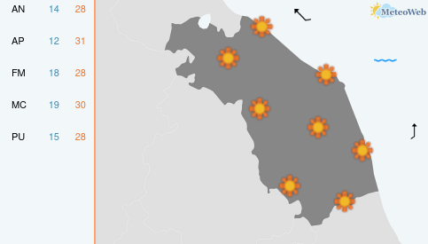 Previsioni Meteo Sabato 13 Giugno