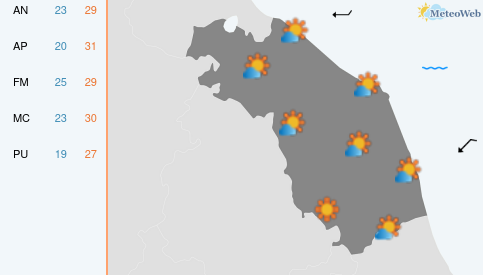 Previsioni Meteo Domenica 23 Agosto
