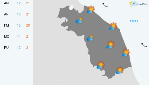 Previsioni Meteo Martedì 20 Ottobre