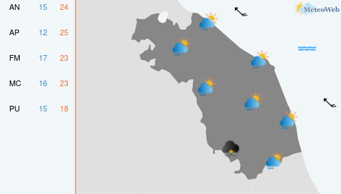Previsioni Meteo Mercoledì 21 Ottobre