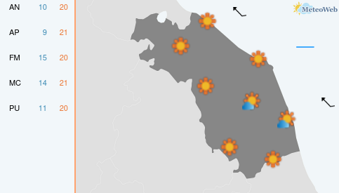 Previsioni Meteo Lunedì 19 Ottobre