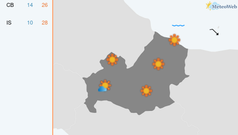 Previsioni Meteo Sabato 13 Giugno