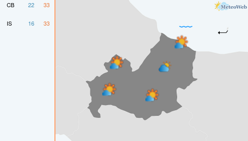 Previsioni Meteo Martedì 25 Agosto