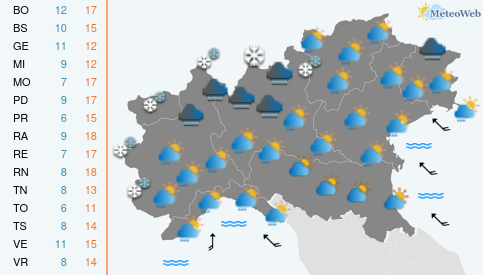 Previsioni Meteo Sabato 14 Marzo