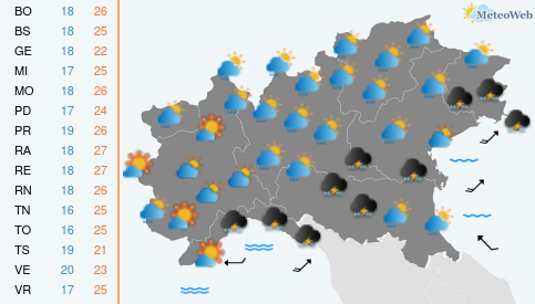 Previsioni Meteo Venerdi 5 Giugno
