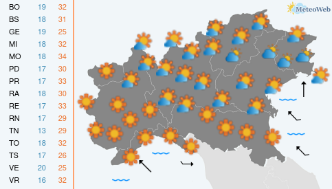 Sabato 13 Giugno Previsioni Meteo Sabato 13 Giugno