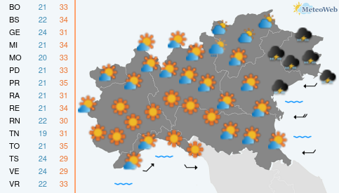Lunedi 6 Luglio Previsioni Meteo Lunedi 6 Luglio