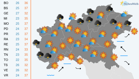 Lunedi 10 Agosto Previsioni Meteo Lunedi 10 Agosto